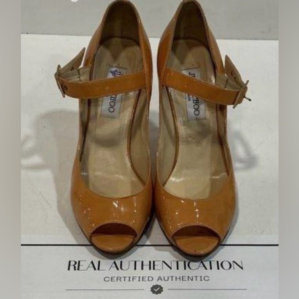 Jimmy Choo, size 8.5 US, 39,Peep Toe Mary Jane Heels w/ COA (minor wear)